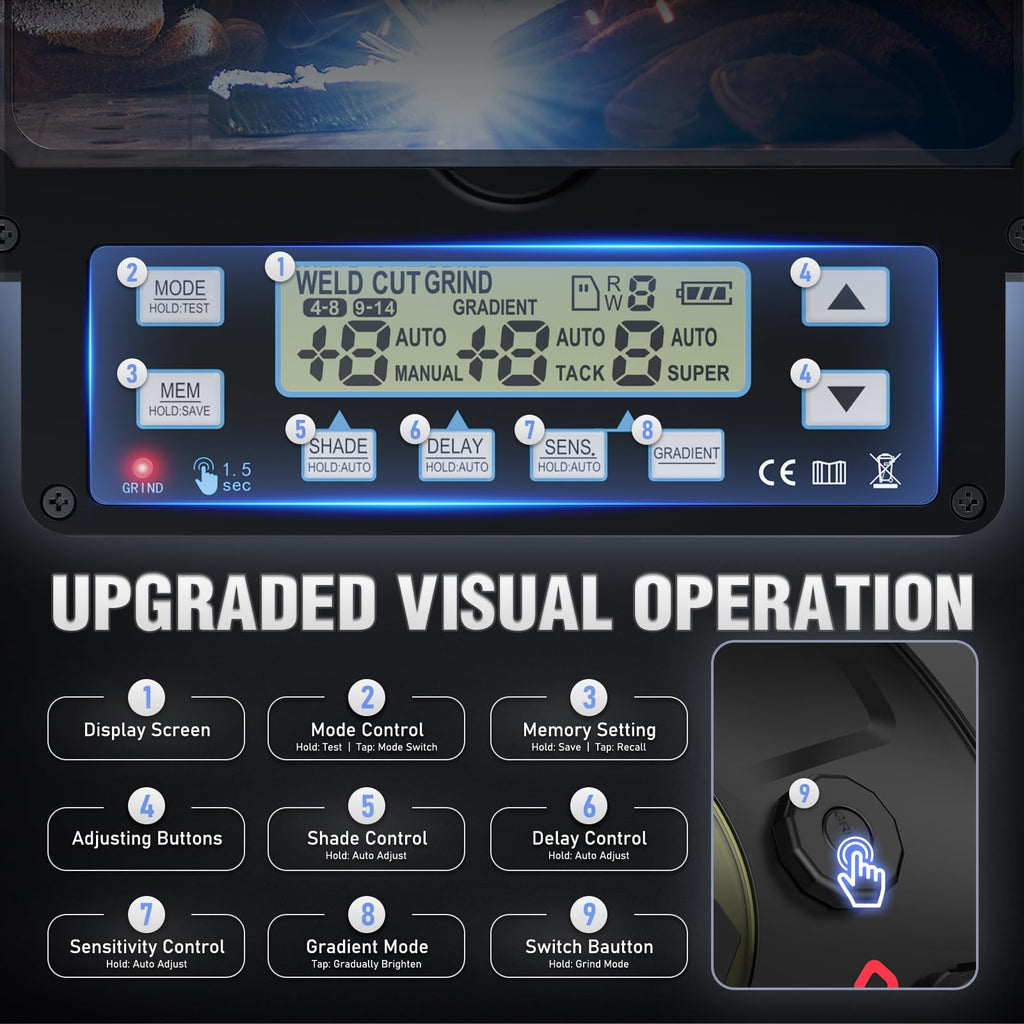 Auto-Adjust Welding Helmet F353069