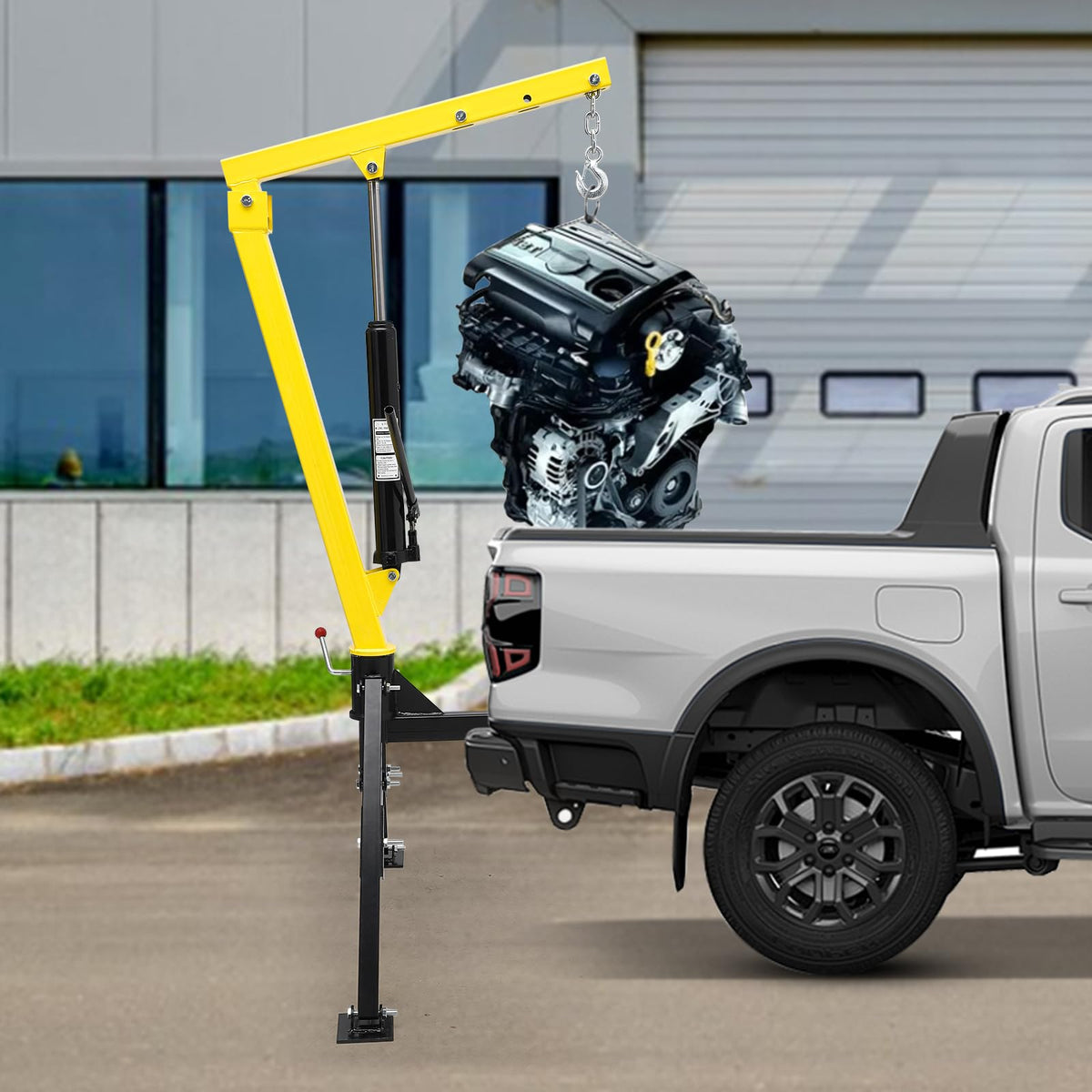 1000 lbs 360° Swivel Hydraulic Pickup Truck Crane A692219
