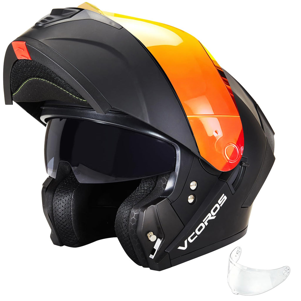 Flip Up Modular Motorcycle Helmet Dual Visor L157