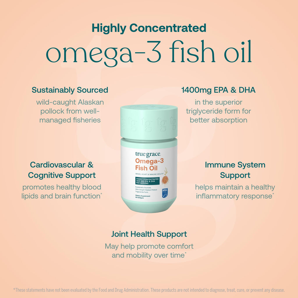 Omega-3 Fish Oil 60 Softgels 1400 mg EPA DHA S597988