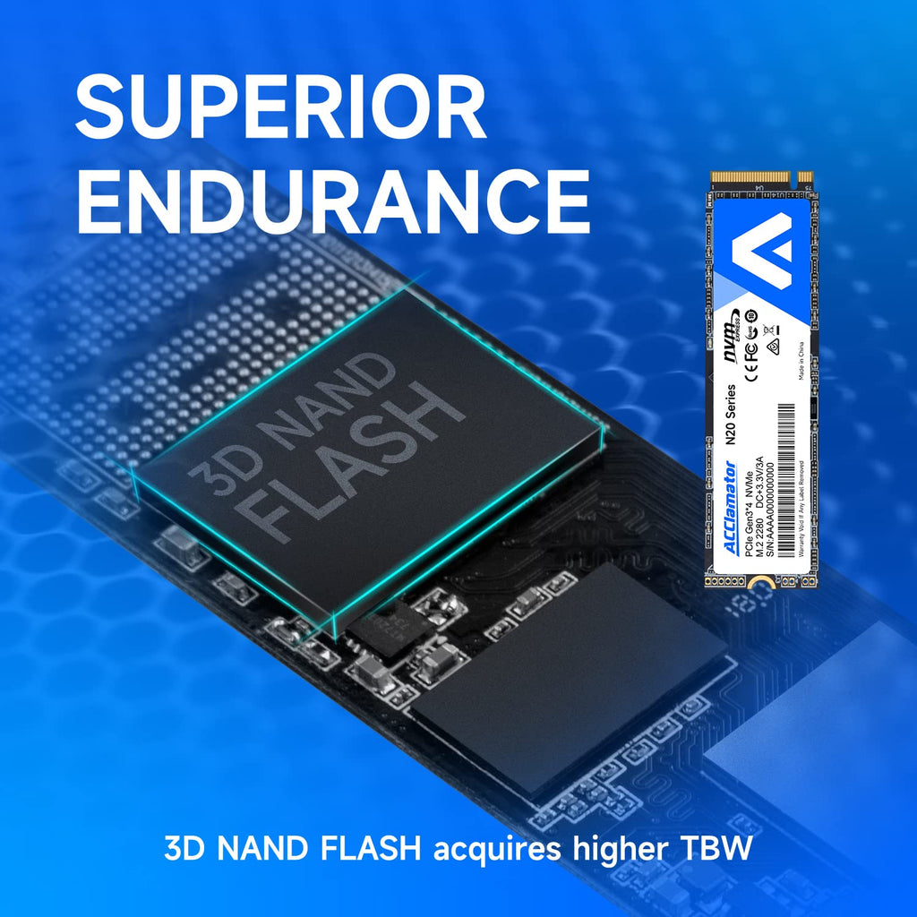 512GB NVMe M.2 2280 PCIe Gen3x4 Internal SSD E608