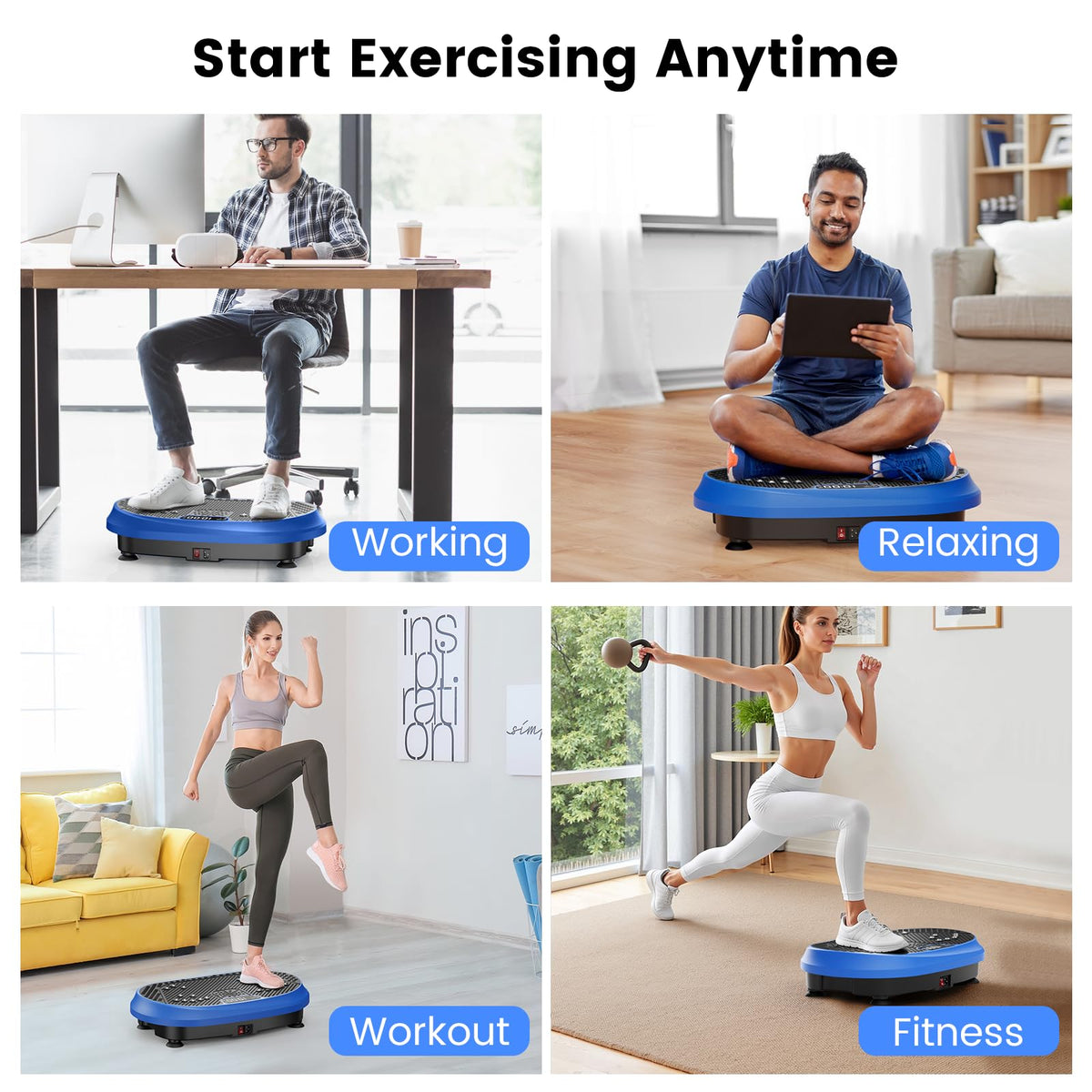 Vibration Plate Exercise Machine 450 lbs Capacity S5971