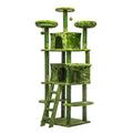 70.87" Green Multi-Level Cat Tree with Condos and Hammock B1550
