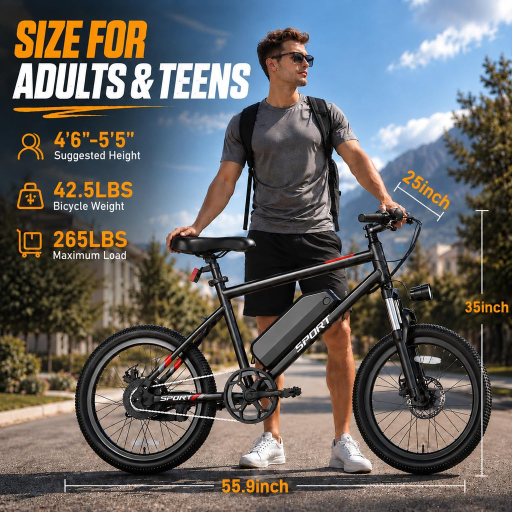 Electric Bike for Adults 1000W Peak Motor 20"/26" Mountain Ebike F31598