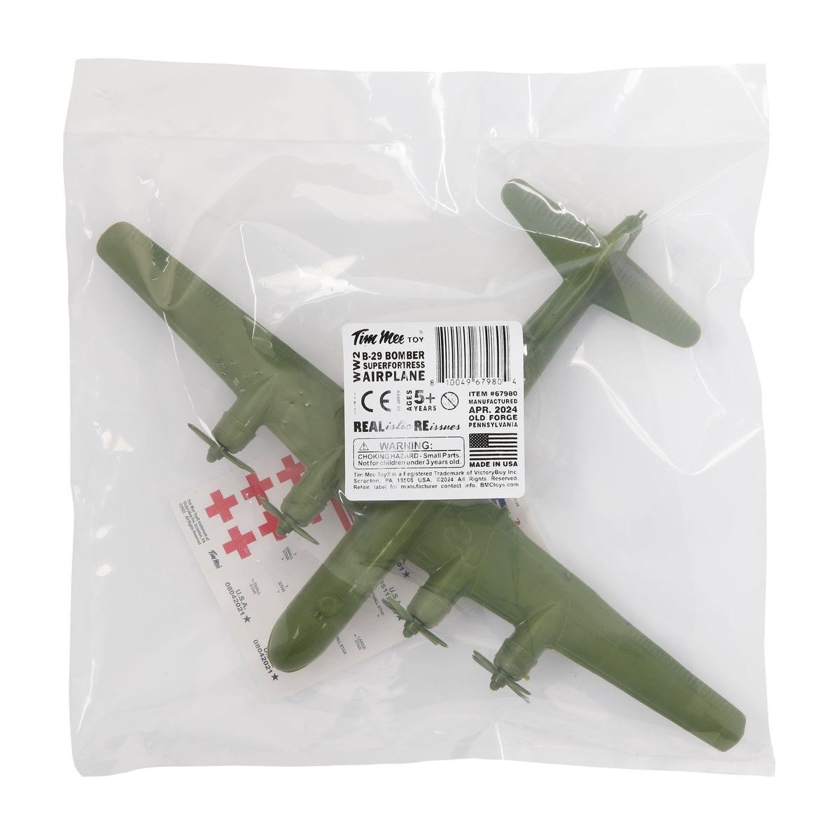 OD Green Plastic Bomber Plane L474871