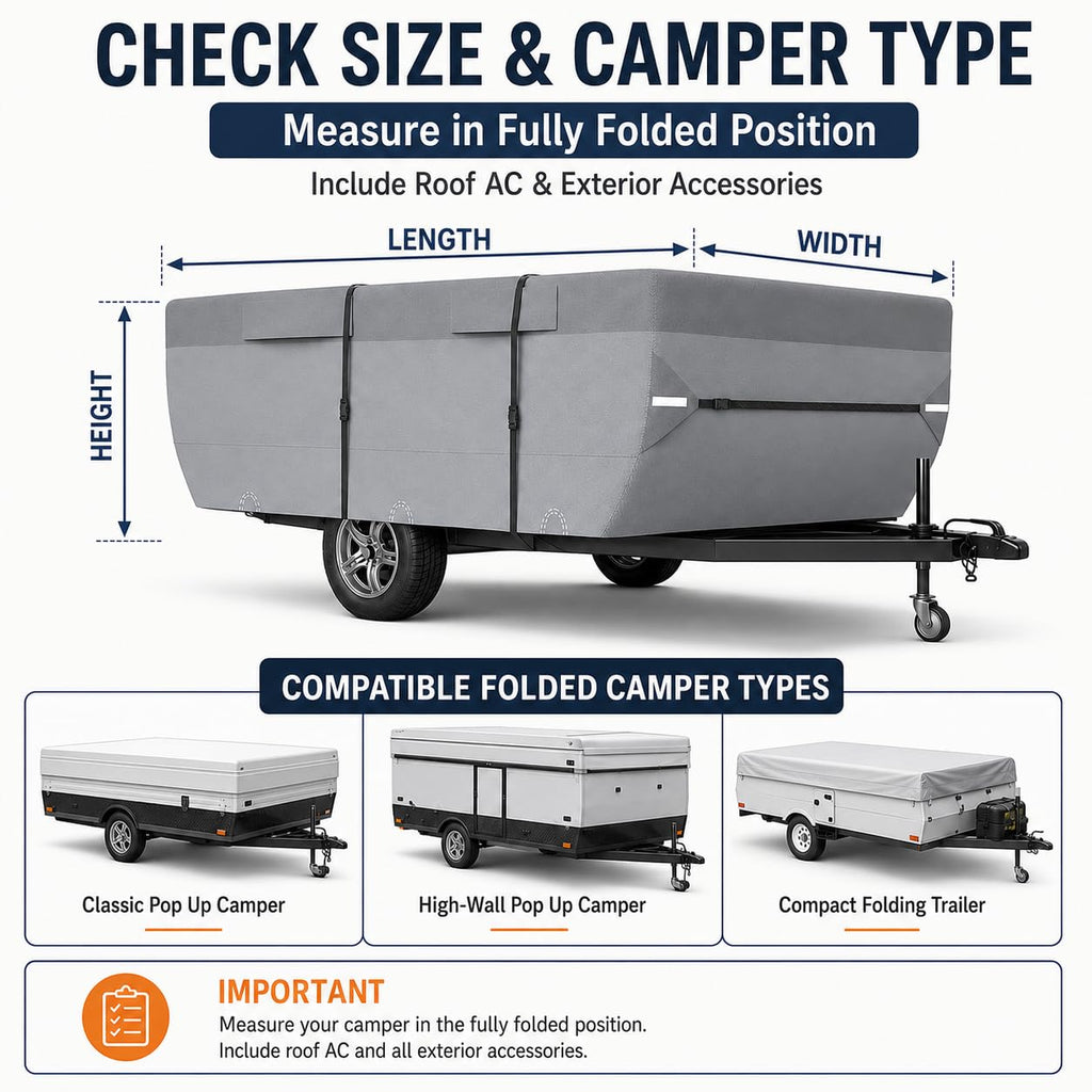 Pop Up Folding Camper Cover B192672