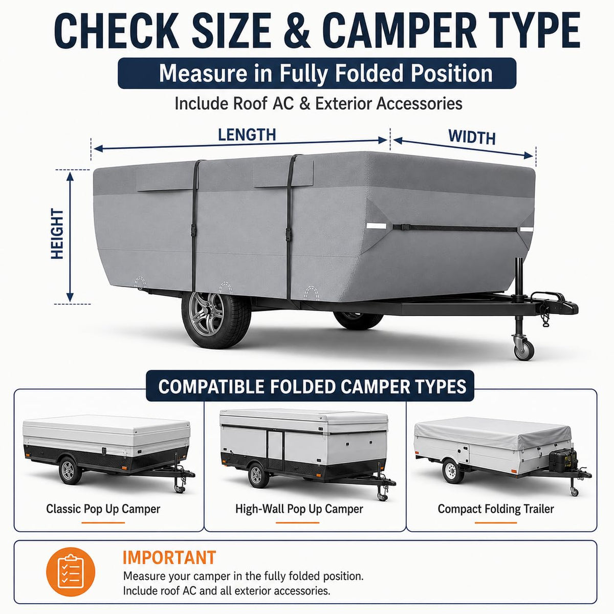 Pop Up Folding Camper Cover B192672
