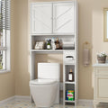 White Over the Toilet Storage Cabinet with Adjustable Shelf P439287