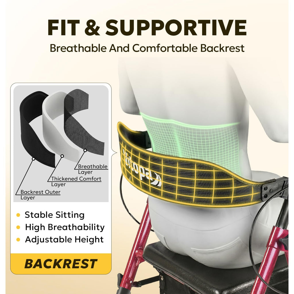 Foldable Rollator with Seat M40563