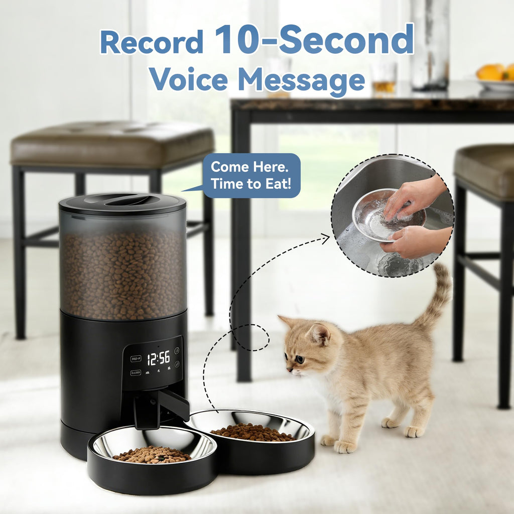 Automatic Cat Feeder 6L Black E6986