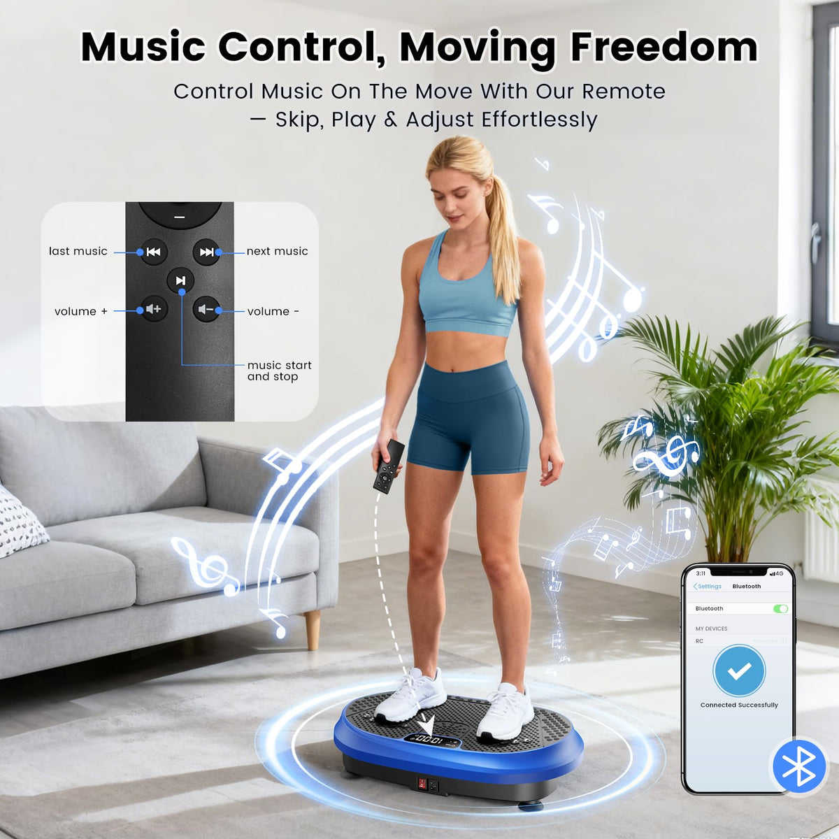 Vibration Plate Exercise Machine 450 lbs Capacity S5971