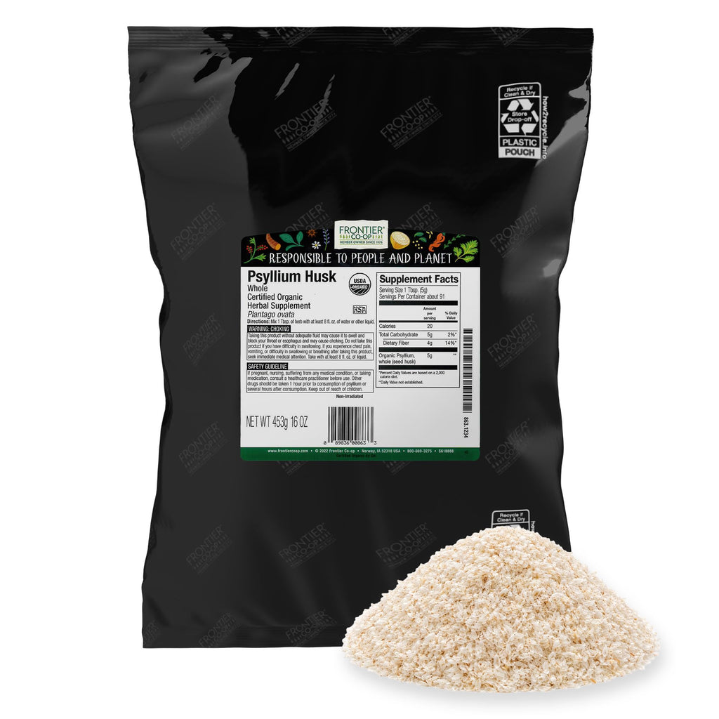 Organic Whole Psyllium Husk 16 Ounce D93696