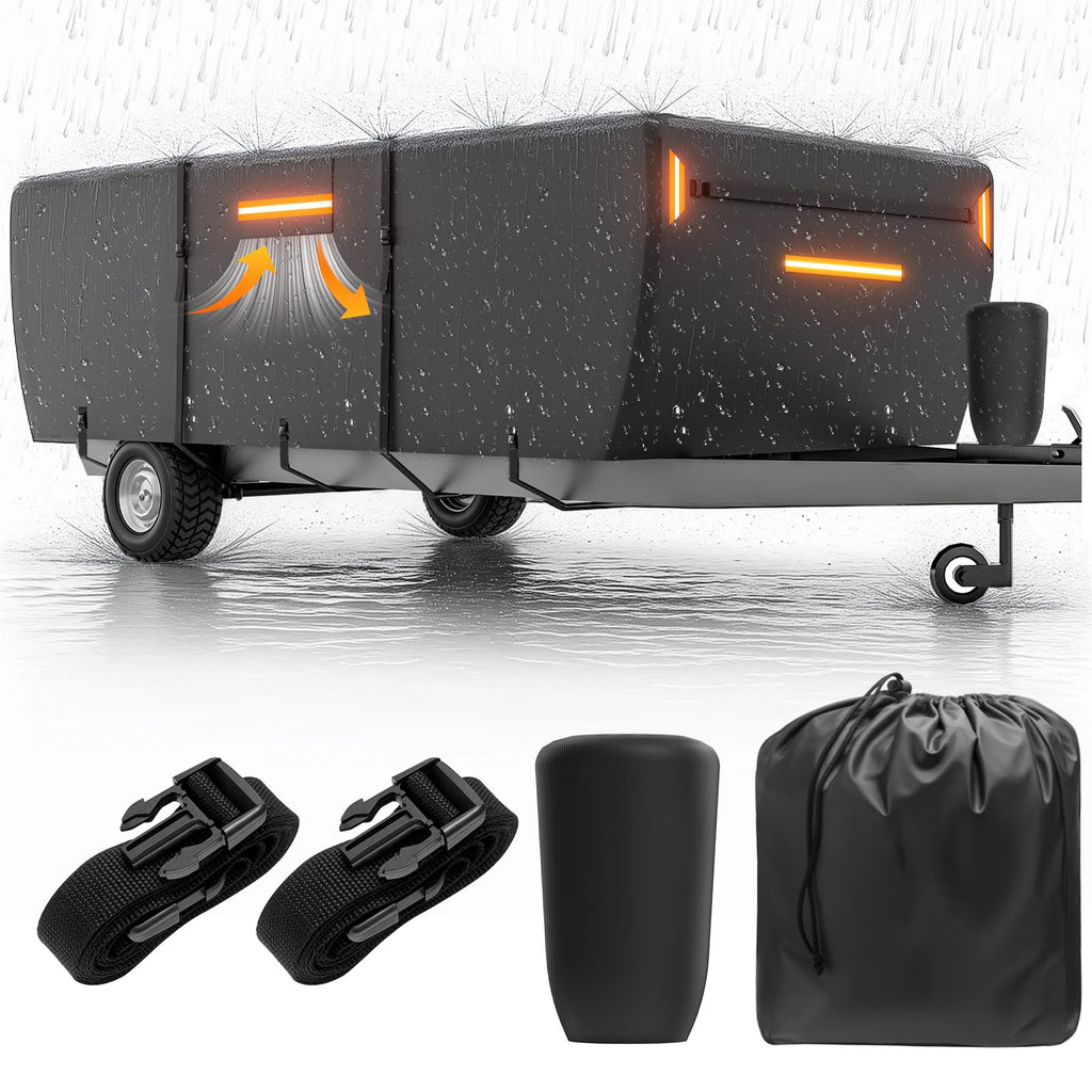 12-14 ft Pop Up Camper Cover 7 Layers Oxford Waterproof V646044