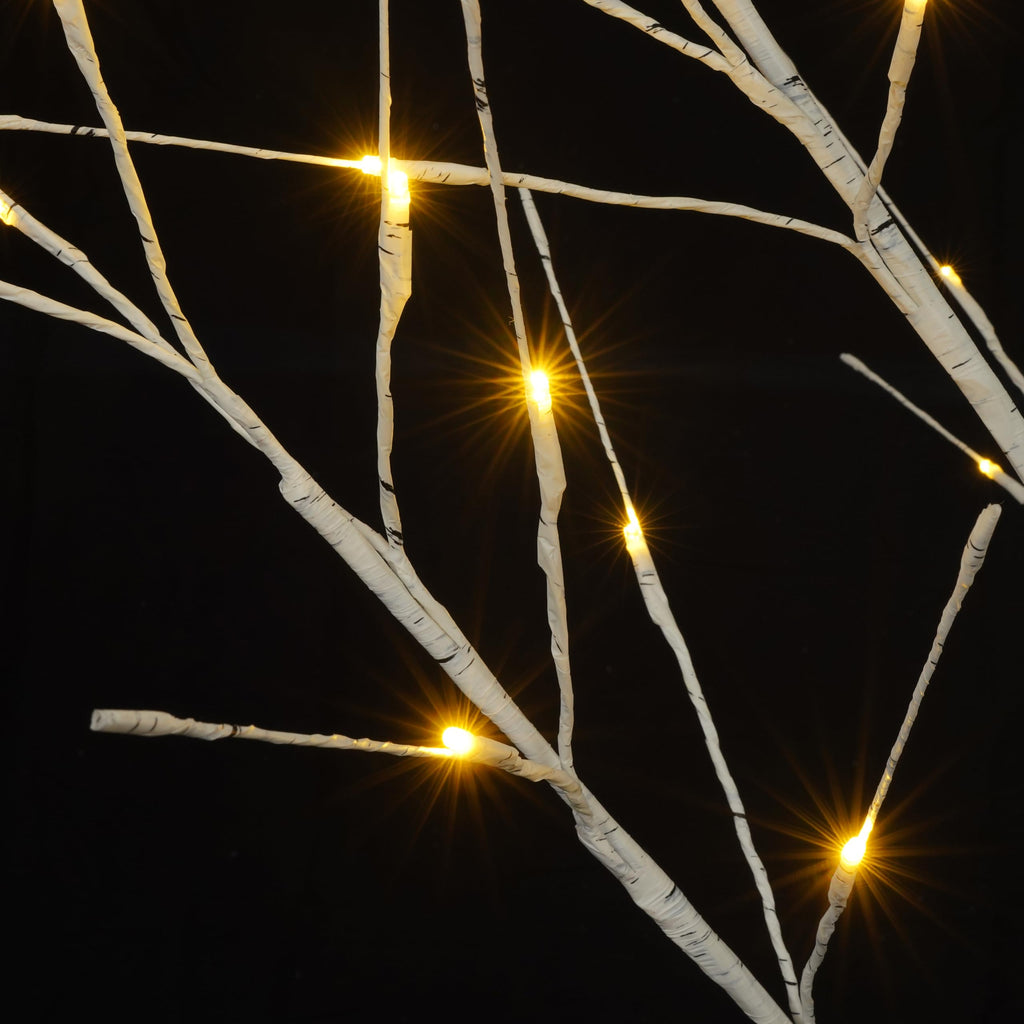 White Birch Tree Set with 246 LED Lights V22747