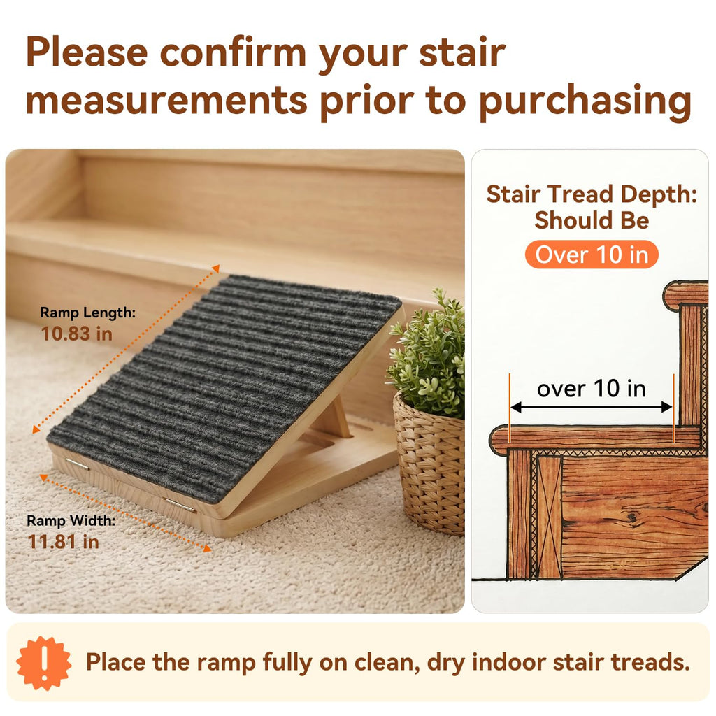 Adjustable Non-Slip Wooden Dog Ramp P314