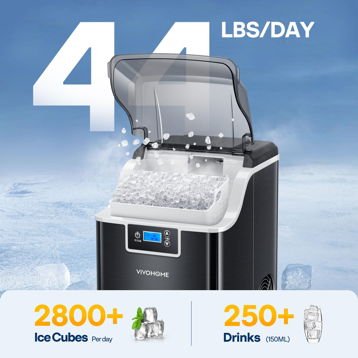 Black Countertop Ice Maker D484630