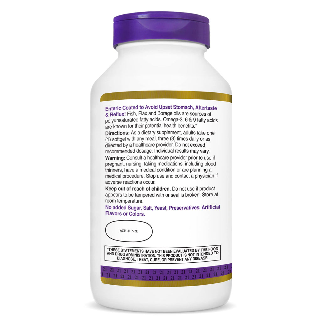 Omega 3-6-9 Softgels, 180 Count A2806