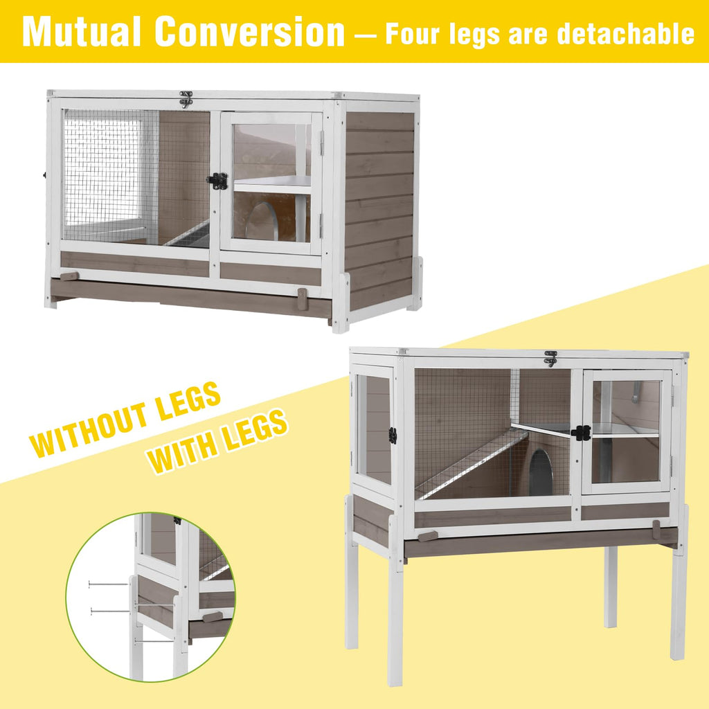 2-Story Indoor Rabbit Hutch Guinea Pig Cage with Stand A336