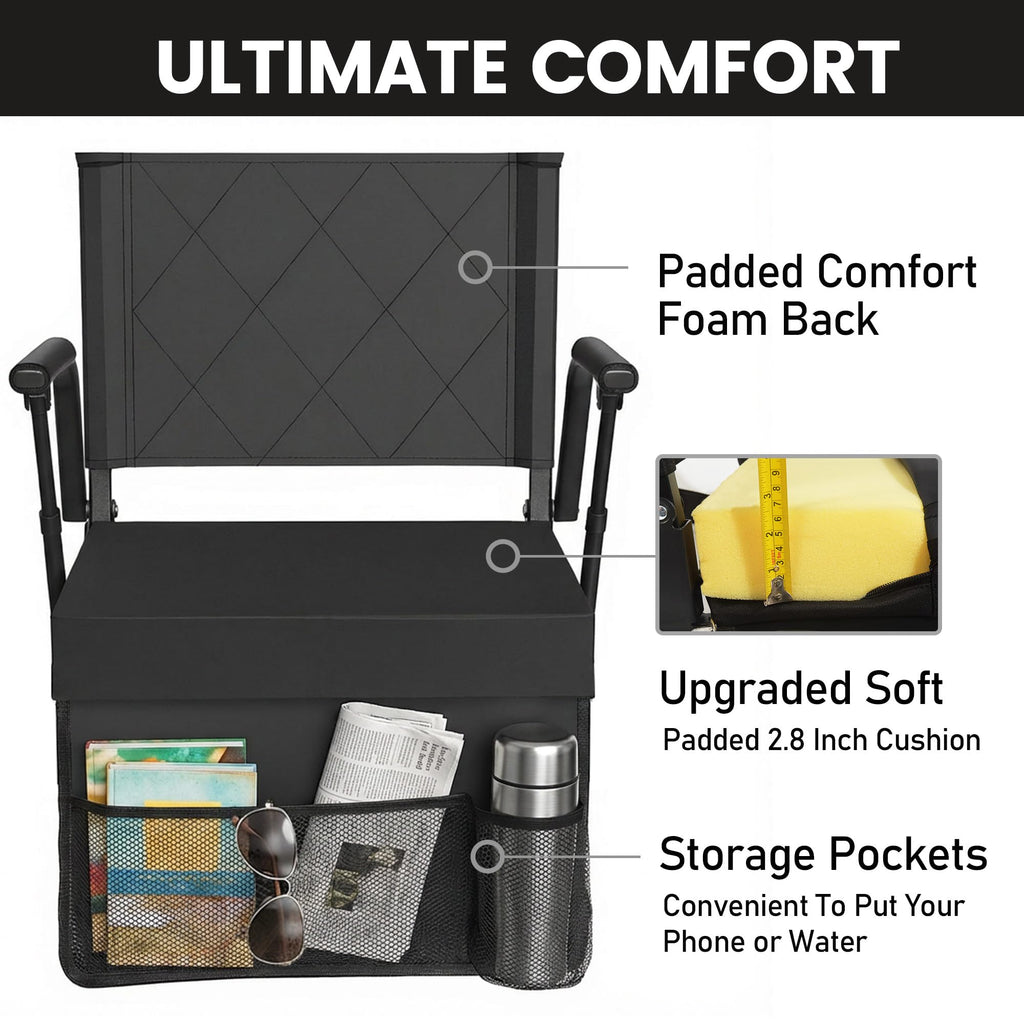 Portable Folding Stadium Seat with Back Support R1894