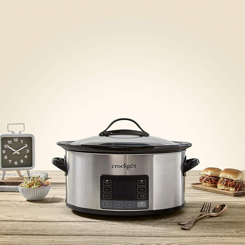 6 Quart Programmable Slow Cooker and Food Warmer Y84032