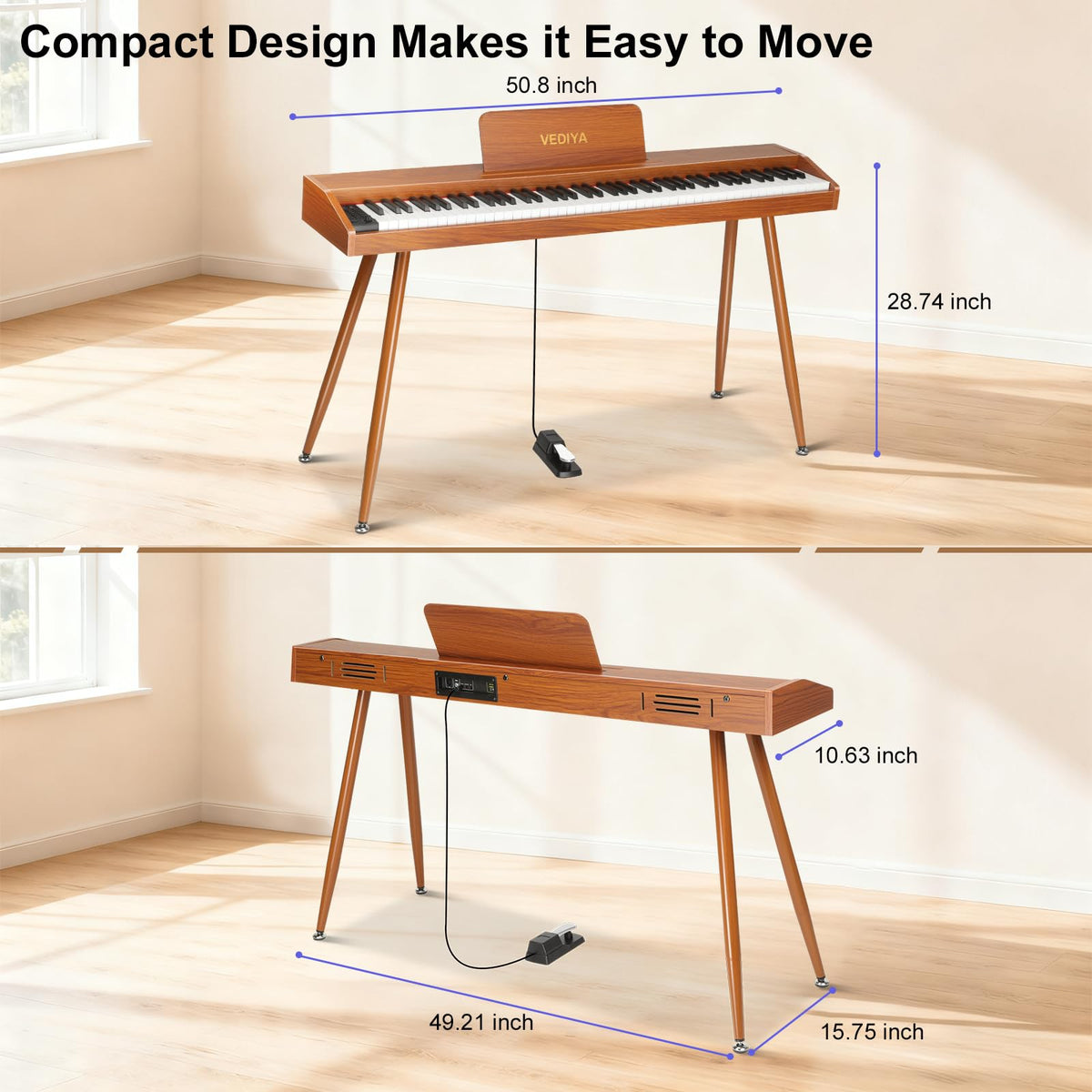 88 Key Semi-Weighted Digital Piano R208