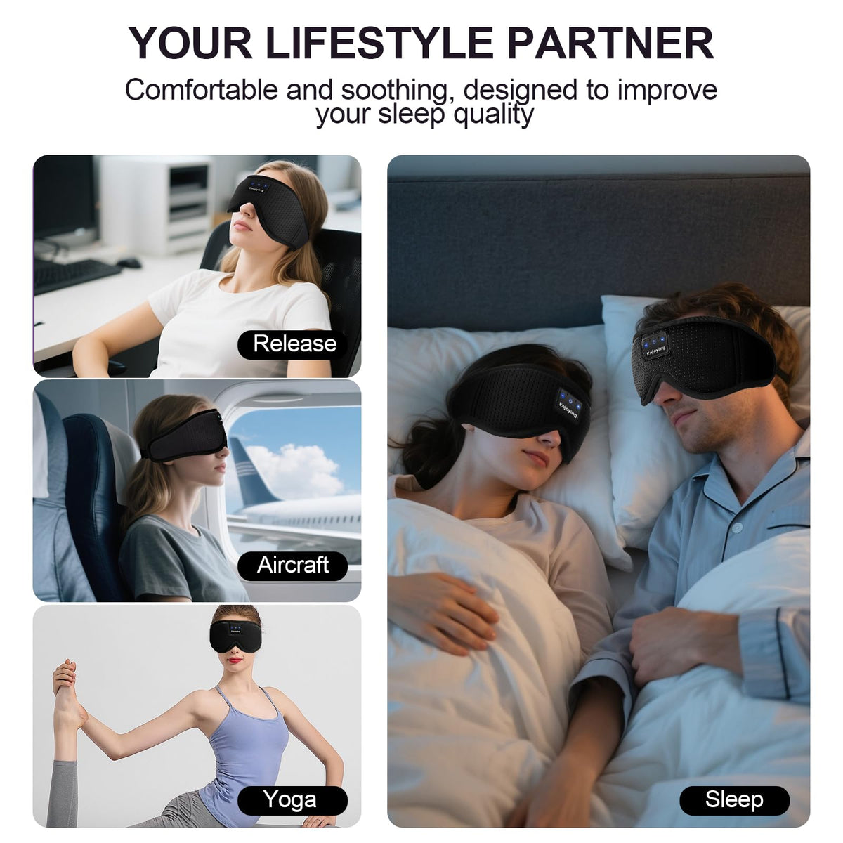 Sleep Mask with Bluetooth Headphones R148