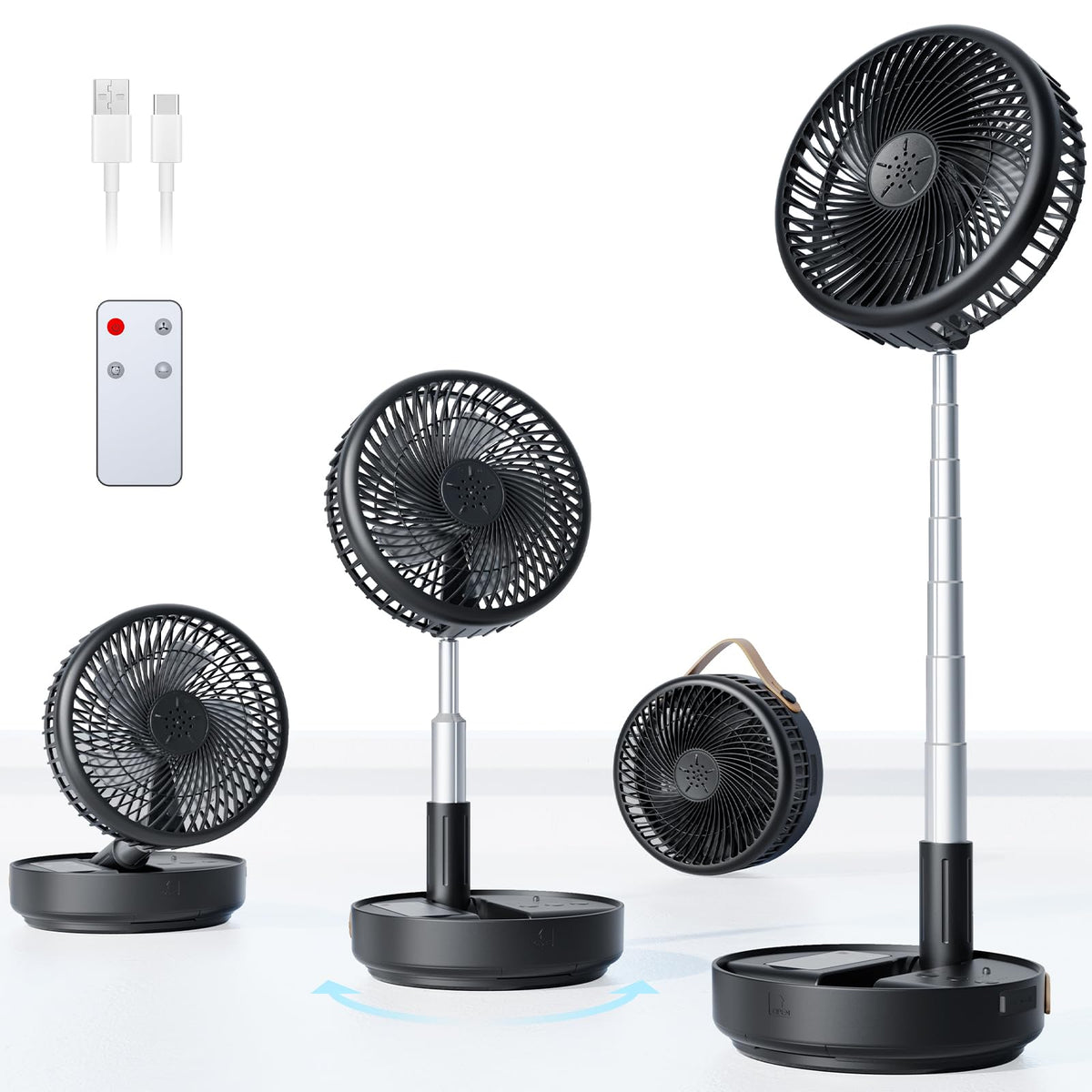 Portable Oscillating Travel Fan with Remote V44251