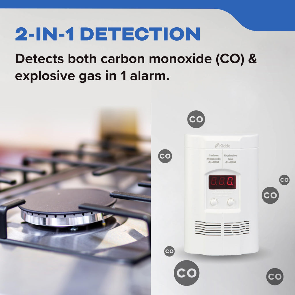 Carbon Monoxide & Explosive Gas Alarm with Digital Display B21253