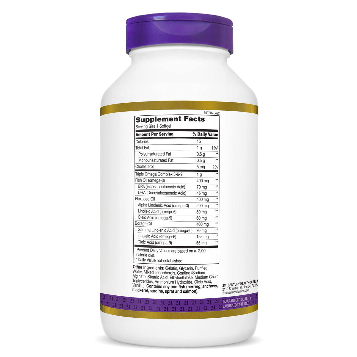 Omega 3-6-9 Softgels, 180 Count A2806