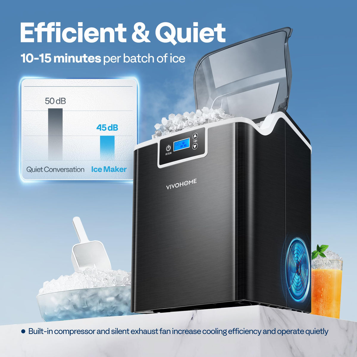 Black Countertop Ice Maker D484630