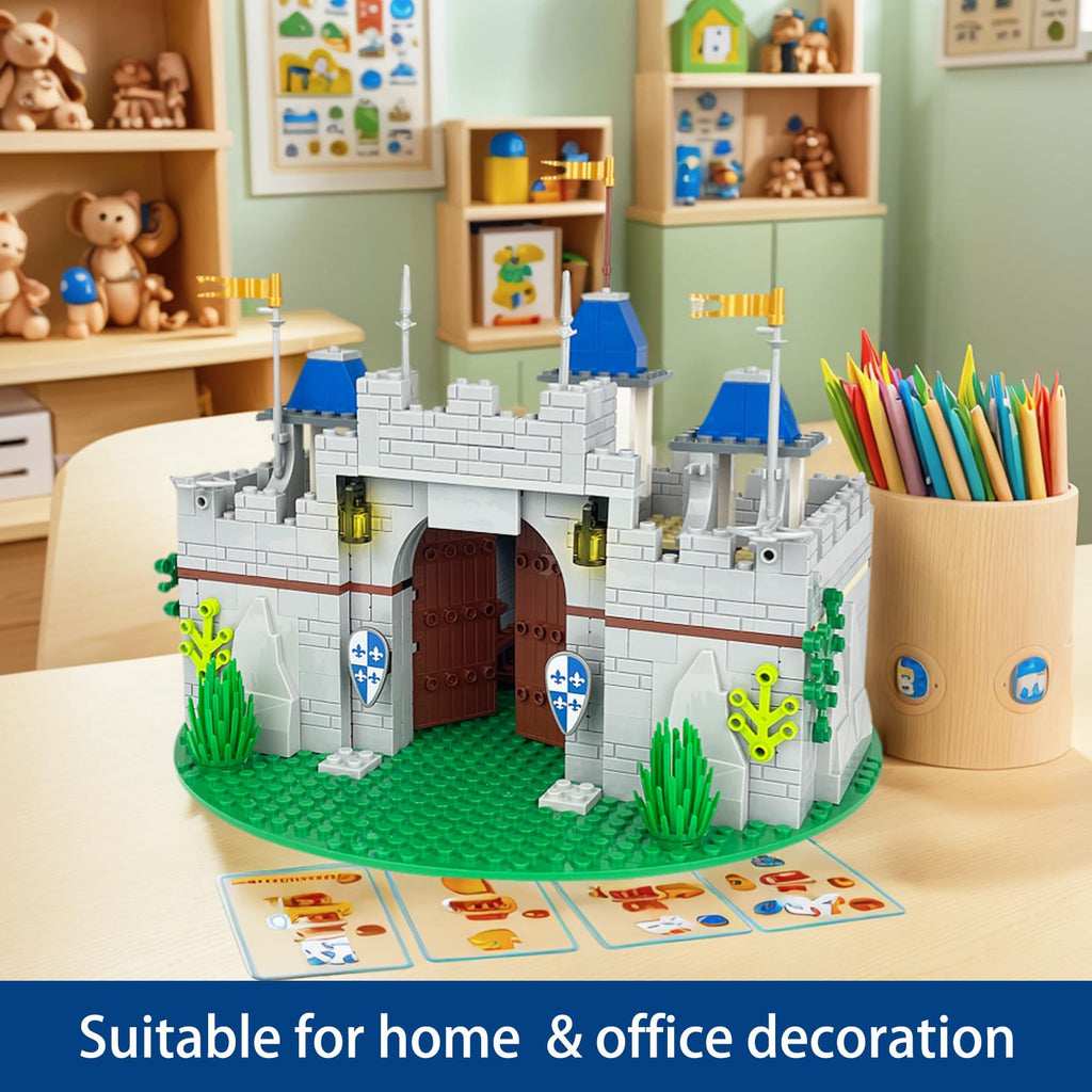 Medieval Knight Castle Building Blocks Set with 12 Knights Figures F567