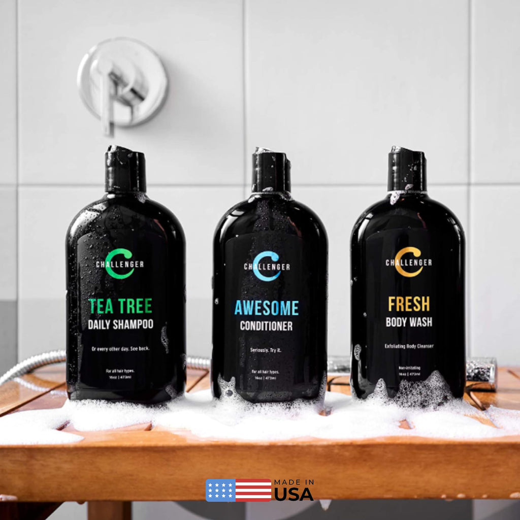 Tea Tree Shampoo Conditioner Body Wash Trio 3X 16 Oz Sulfate Free B7013
