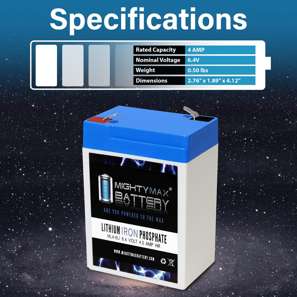 6V 4.5AH Lithium Replacement Battery N77174