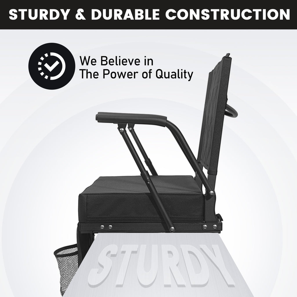 Portable Folding Stadium Seat with Back Support R1894