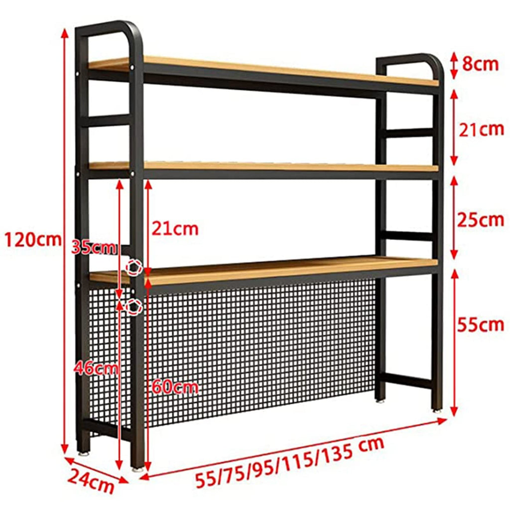 Adjustable Wood Metal Desktop Bookshelf P206447