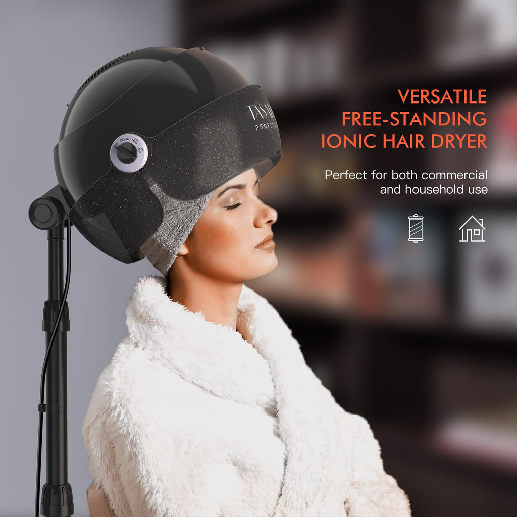 Black Portable Standing Hooded Hair Dryer D2081