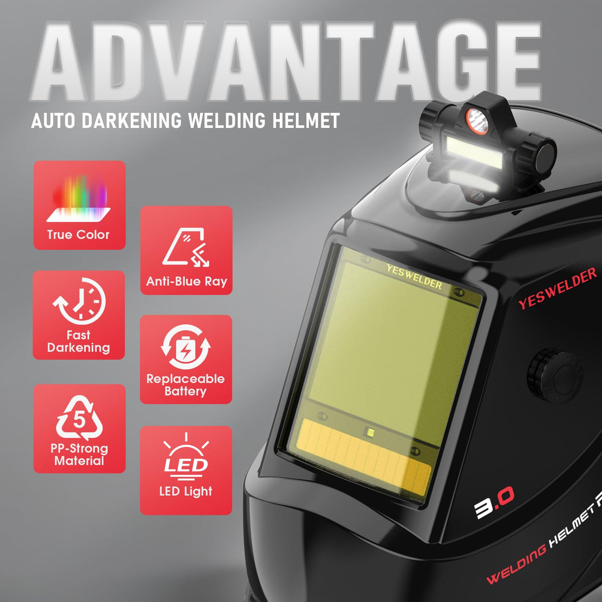 Auto-Shade Welding Helmet with Digital Filter L57928
