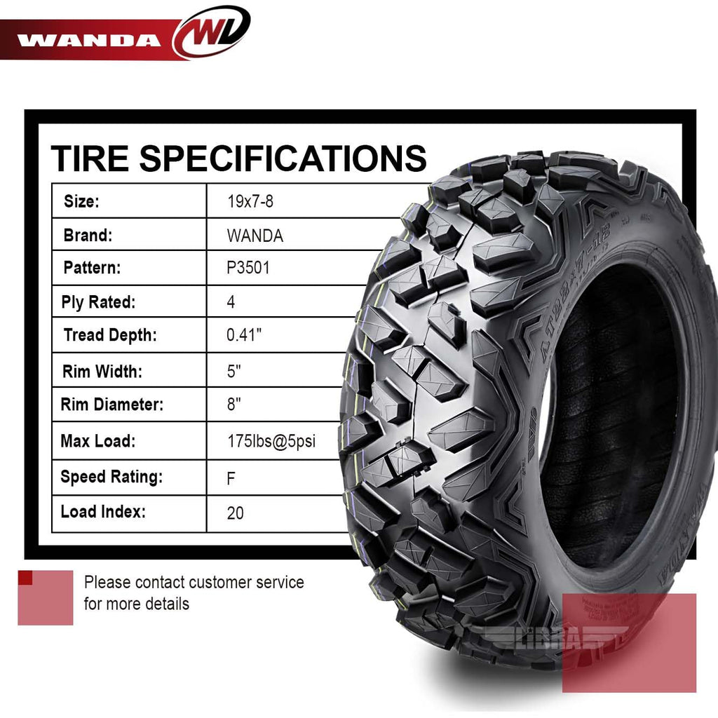 4 ATV Tires 19x7-8 G9276