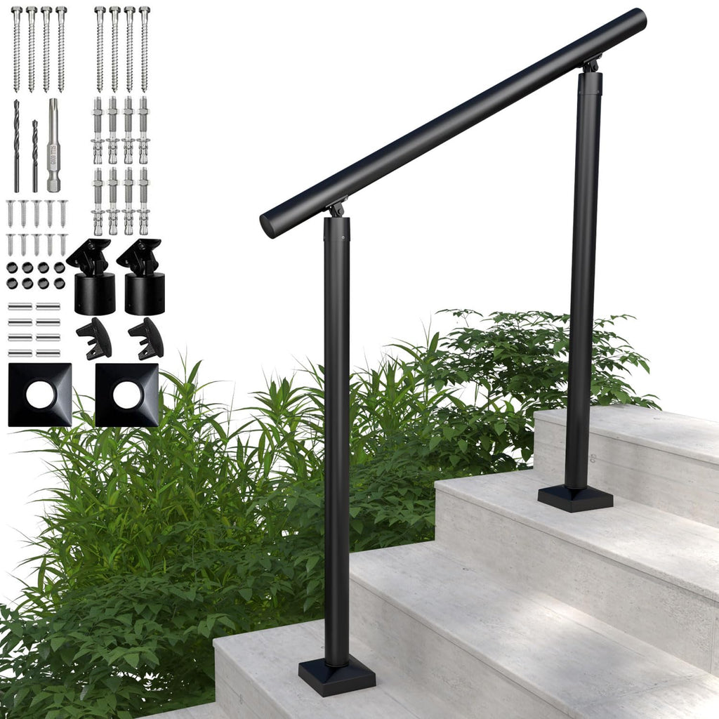 Aluminum Round Handrail for Steps & Stairs, 3ft E83721