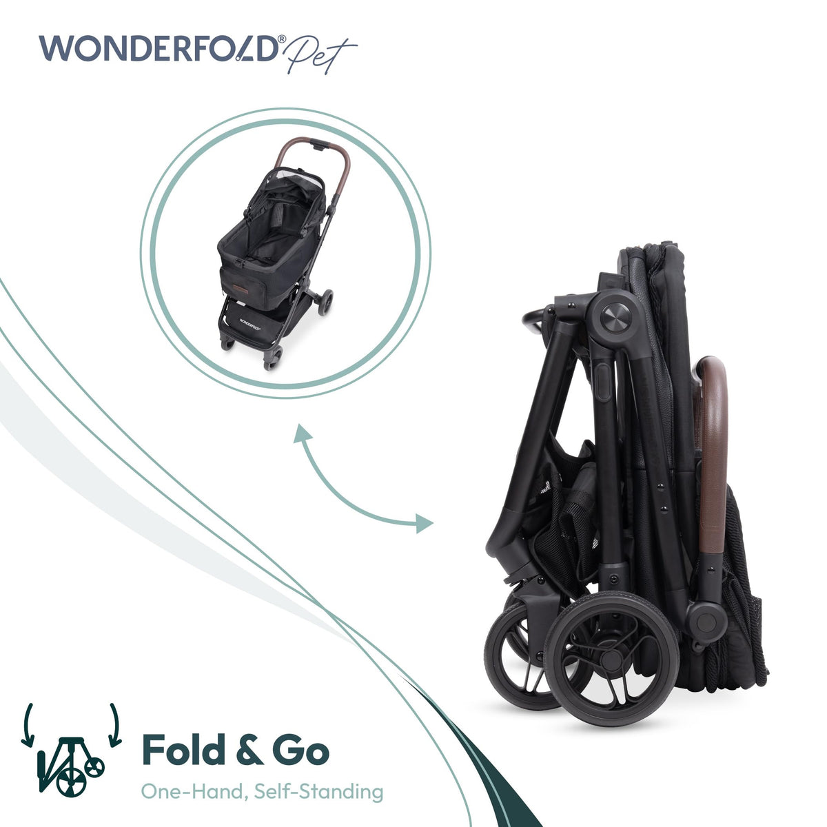 Lightweight Aluminum Frame Pet Stroller O61277