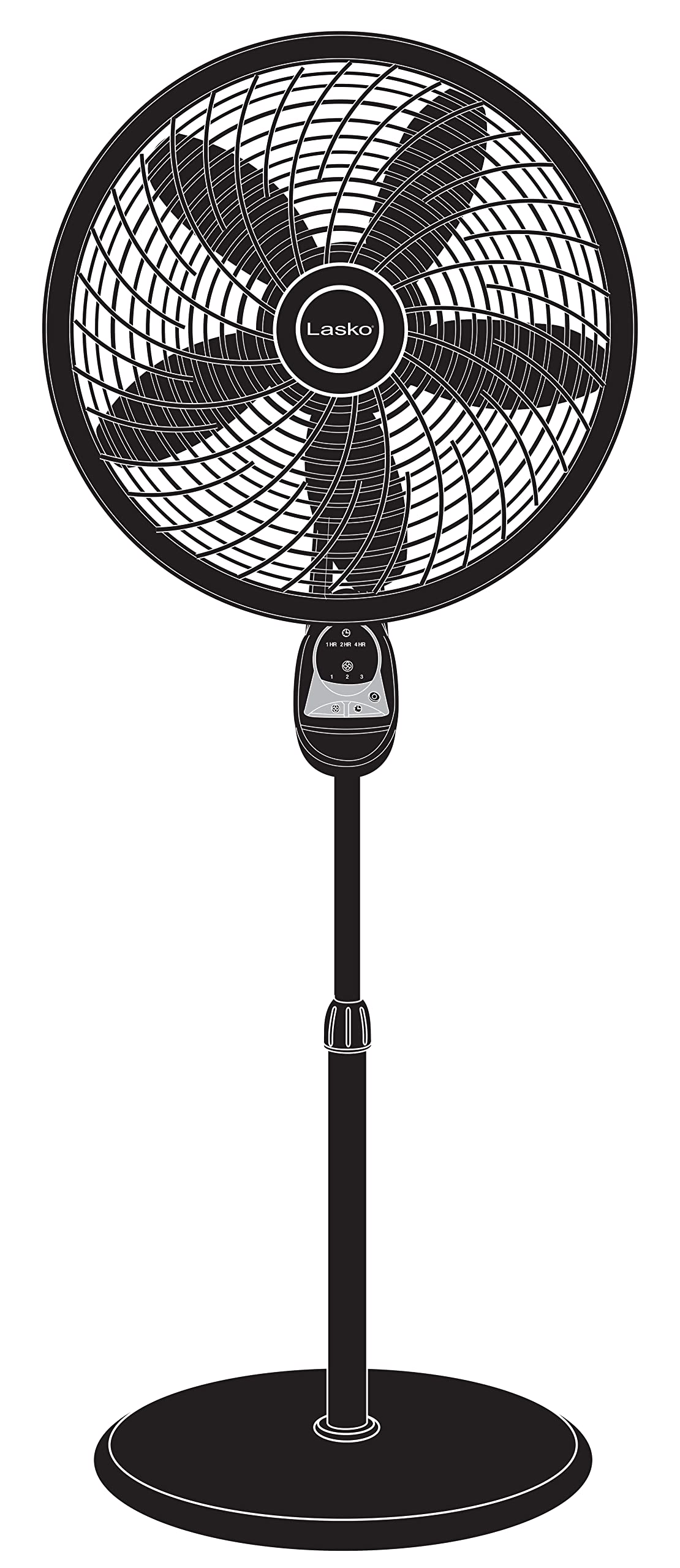 Oscillating Pedestal Fans with Adjustable Height, Timer, Remote Control and 3 Speeds I946397