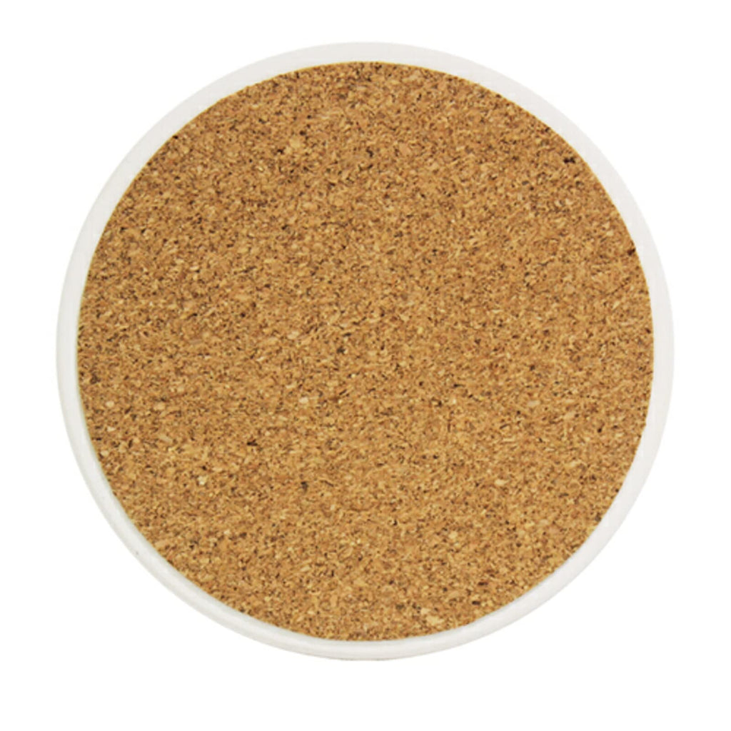 Black Ceramic Coasters Set with Cork Backing A678