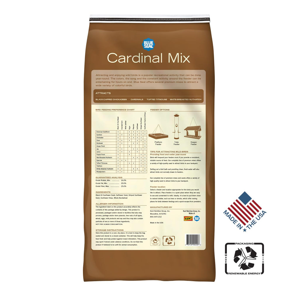 Wild Bird Seed Sunflower Safflower 20 Pound Bag Z9860