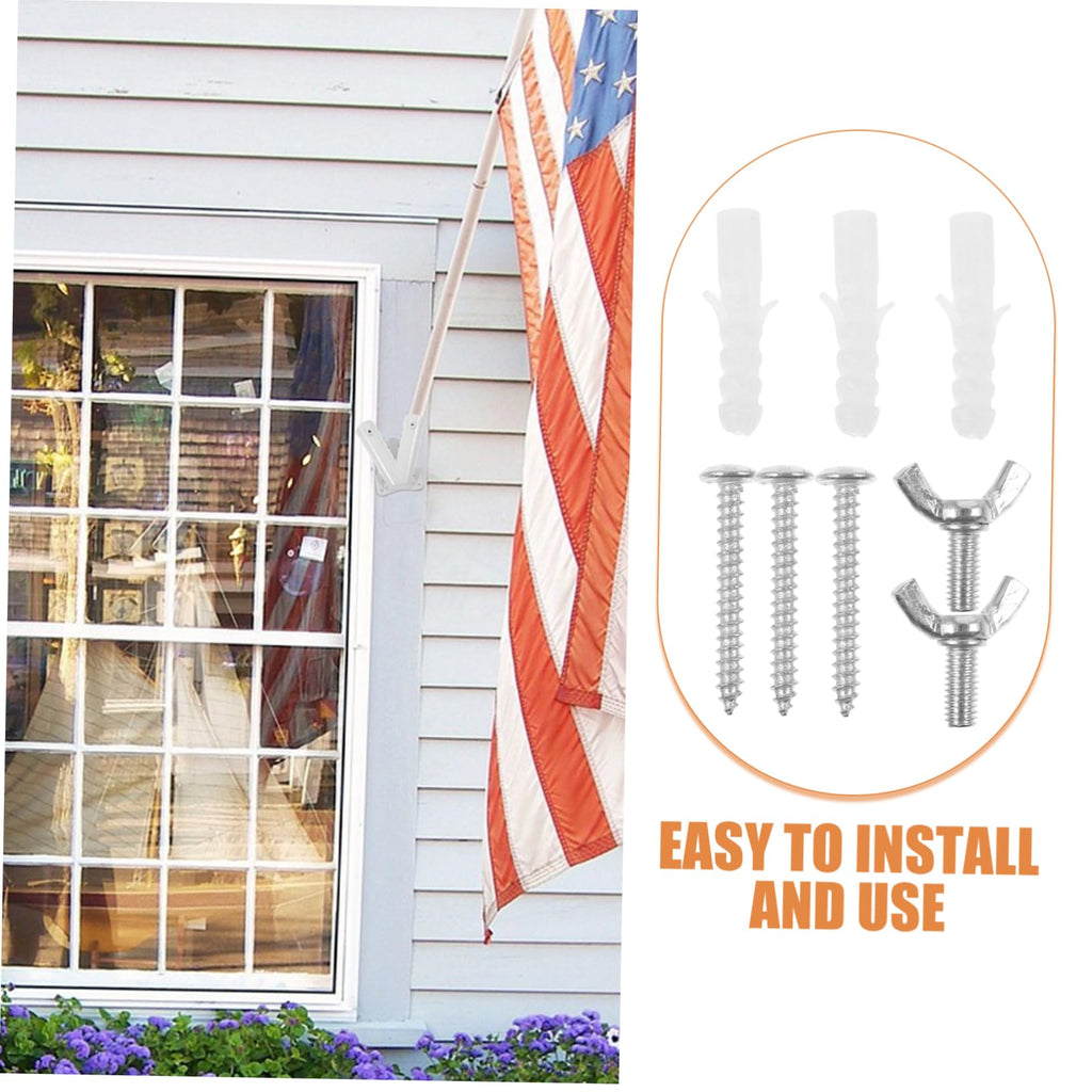 Flag Pole and Holder Wall Mount Rack B164066