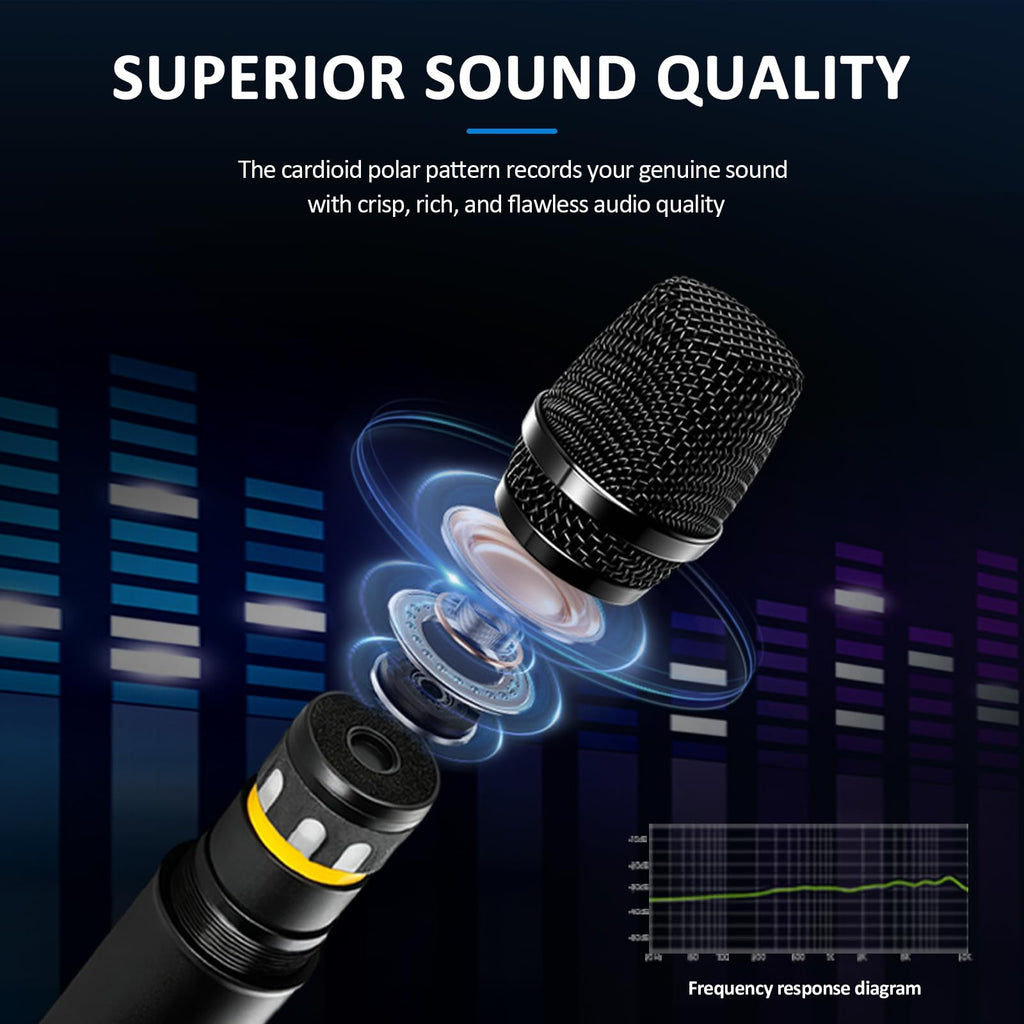 4 Channel Karaoke Mixer with 2 Wireless Microphones L246200