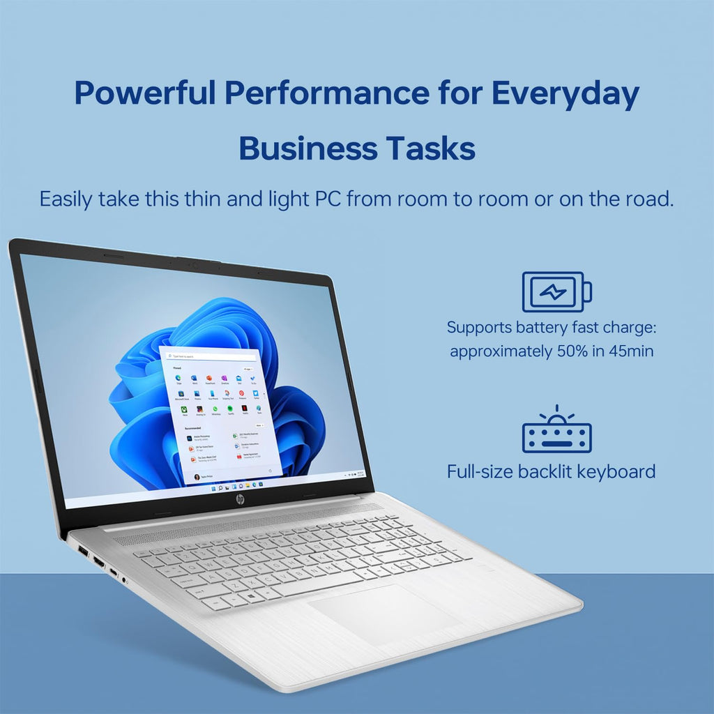 17.3" HD+ Touchscreen Laptop, Intel Core i5, 16GB RAM, 1TB SSD, Silver Z56448