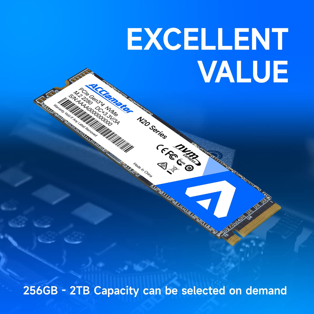 512GB NVMe M.2 2280 PCIe Gen3x4 Internal SSD E608