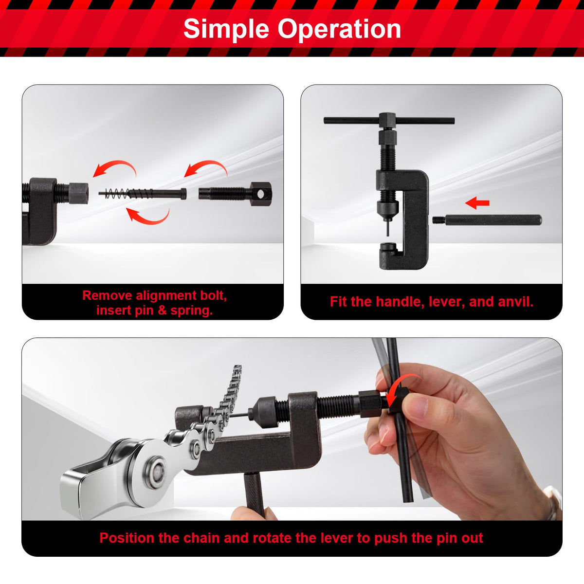 13 Pcs Motorcycle Chain Breaker Tool Kit Y505581