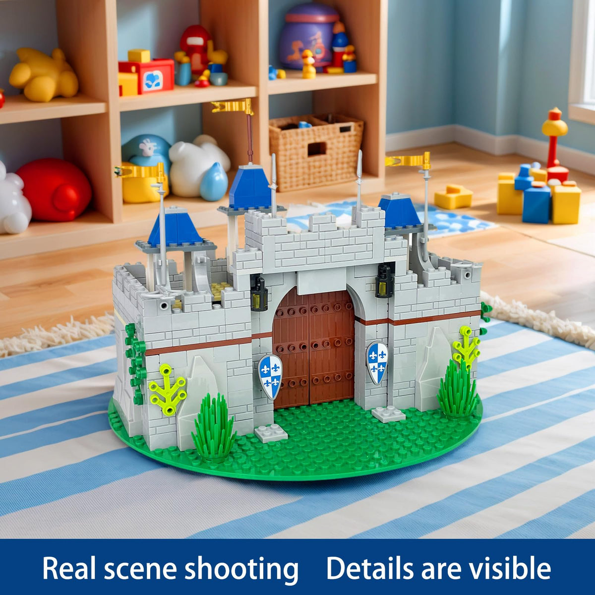 Medieval Knight Castle Building Blocks Set with 12 Knights Figures F567