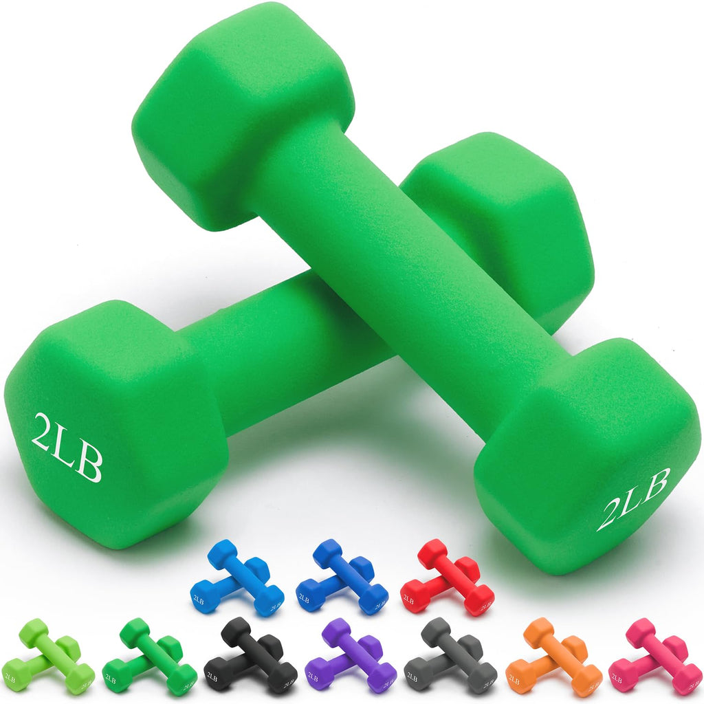 Set of 2 Rubber Hex Dumbbell Weight, 5-50 LB E14199